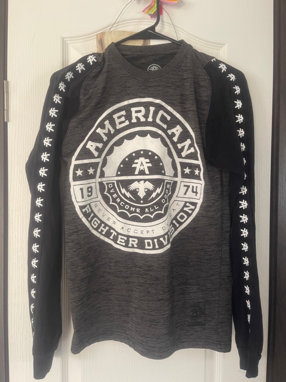American Fighter Long Sleeve Crewneck Shirt - Charcoal & Black